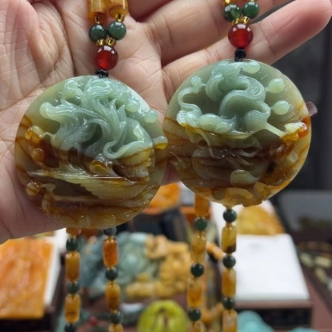 岫玉挂件未镶嵌挂件