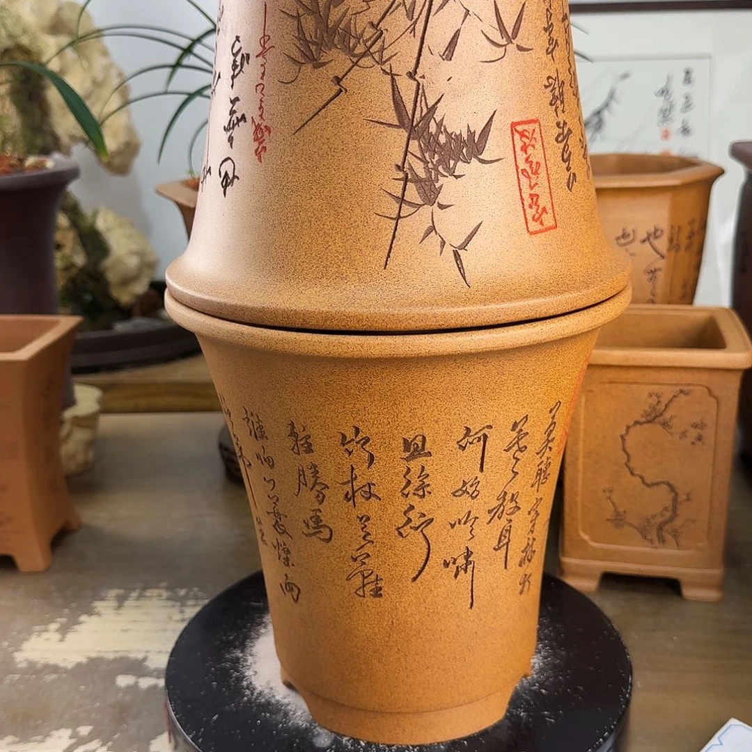用***8花盆紫砂紫砂花盆2个