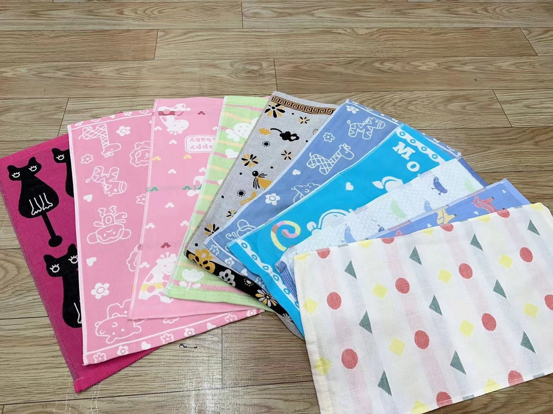 全棉纱布洗脸巾面巾混花混色【2条装】