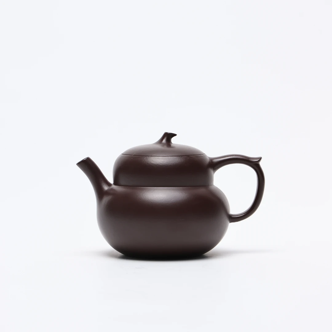 【梵记】小葫芦 茄皮紫 100cc 宜兴家用紫砂壶