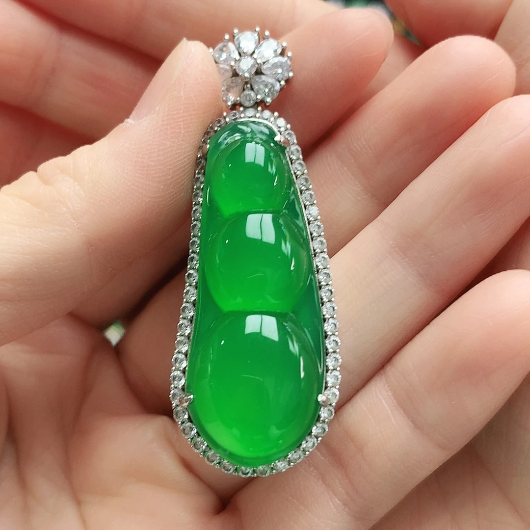 玛瑙/玉髓吊坠银S925镶嵌