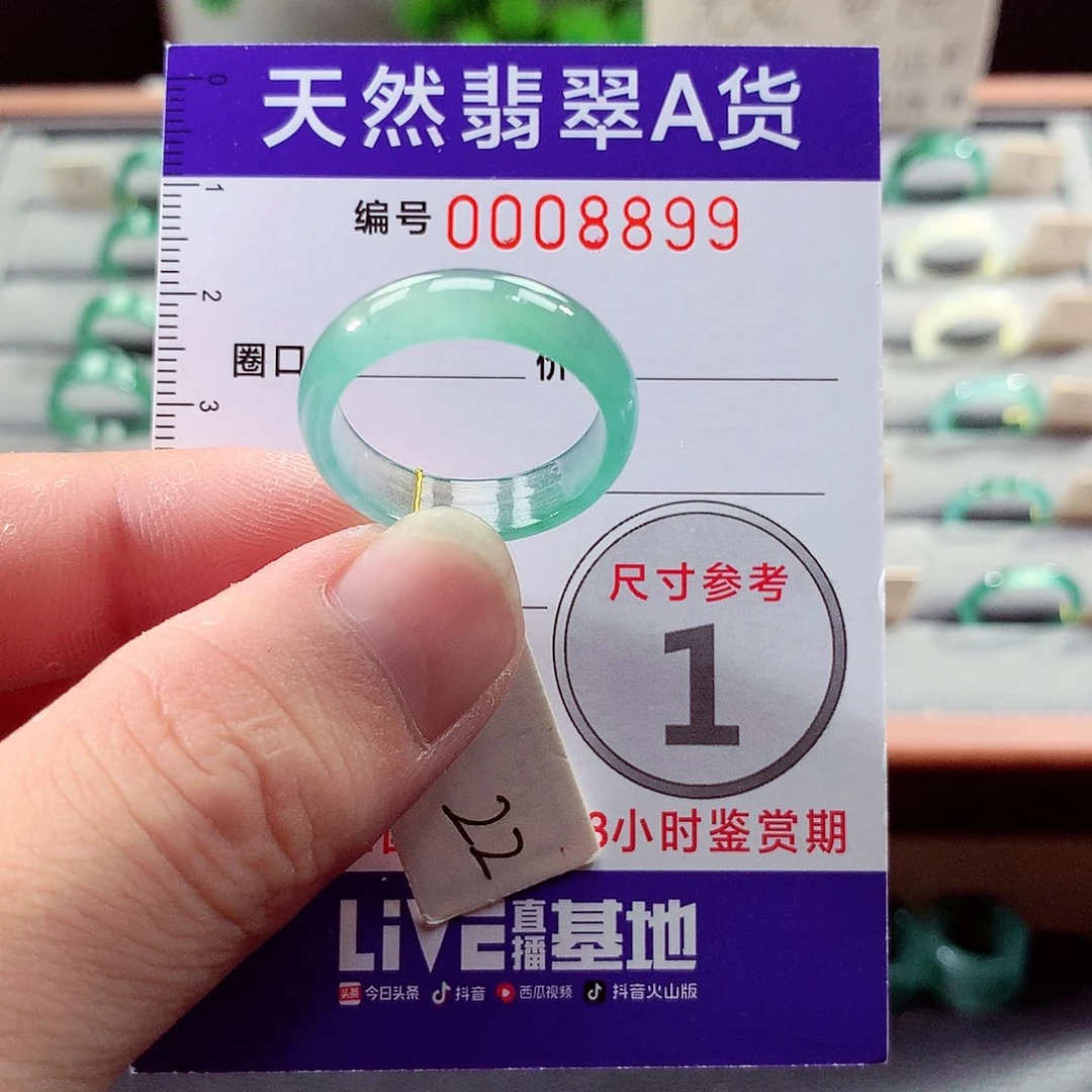翡翠未镶嵌戒指22号