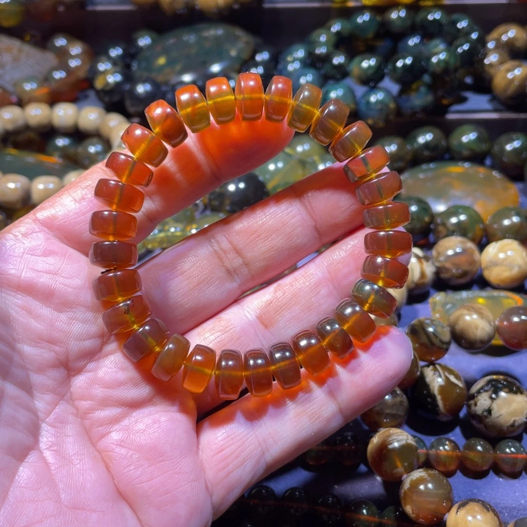 琥珀未镶嵌手链天然