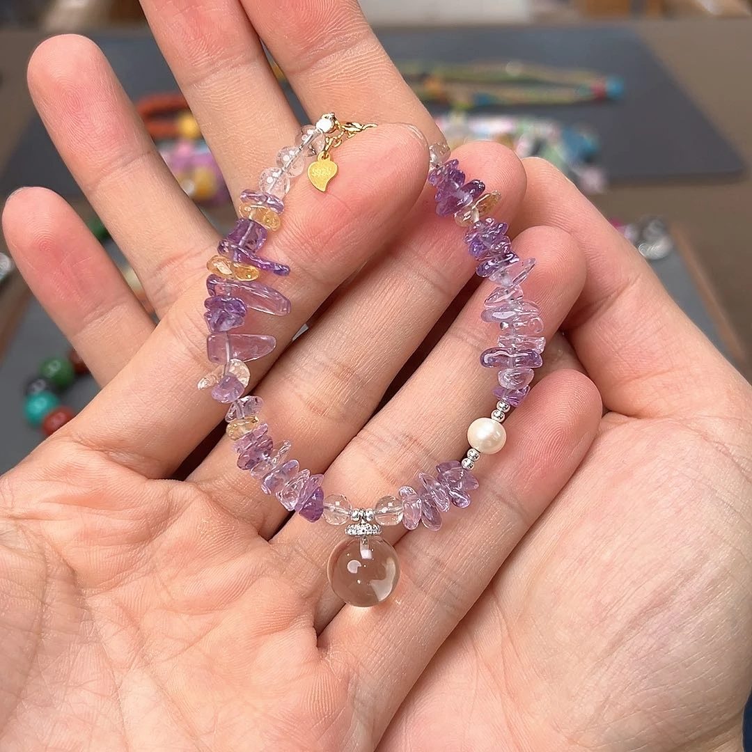 水晶珠宝半成品未镶嵌手链