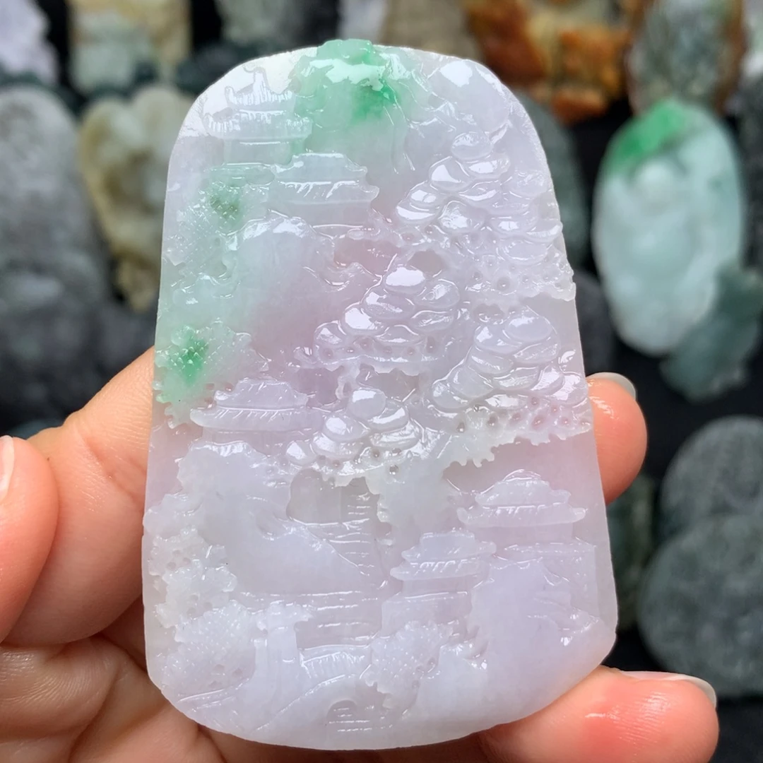 定制翡翠未镶嵌天然翡翠A货毛货抛光定制