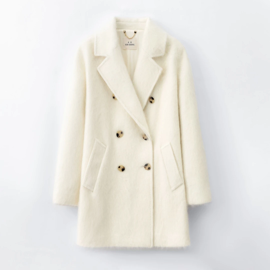 云尚经典款拉绒100%山羊绒中长款