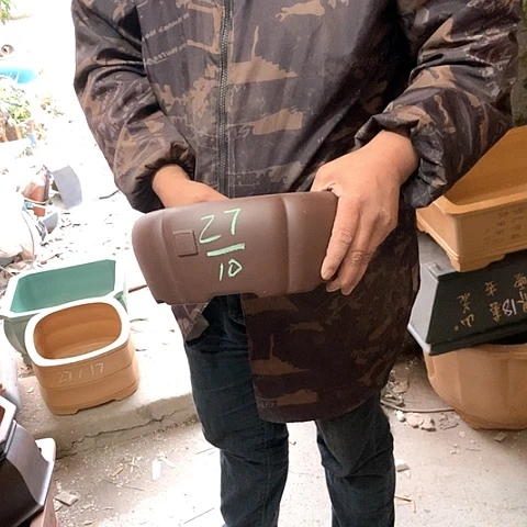 紫砂花盆手工制作