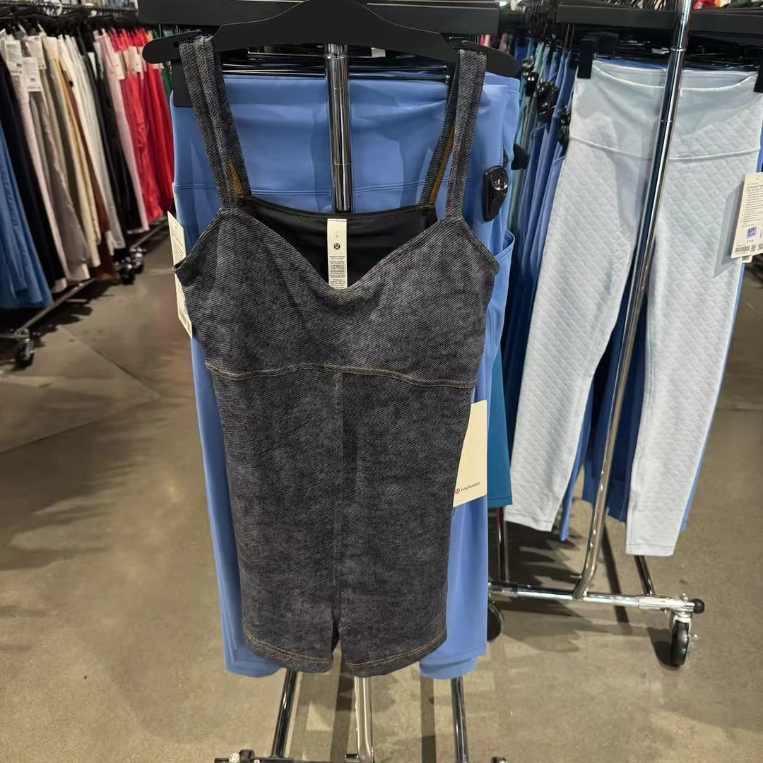 lululemon Everlux Denim-Print Onesie 3" SOTM女士牛仔风连体衣