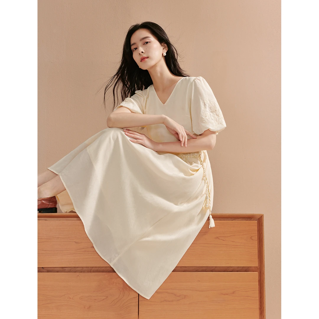 【欧若风】茵曼春秋女连衣裙爆款百搭时尚舒适休闲简约实用