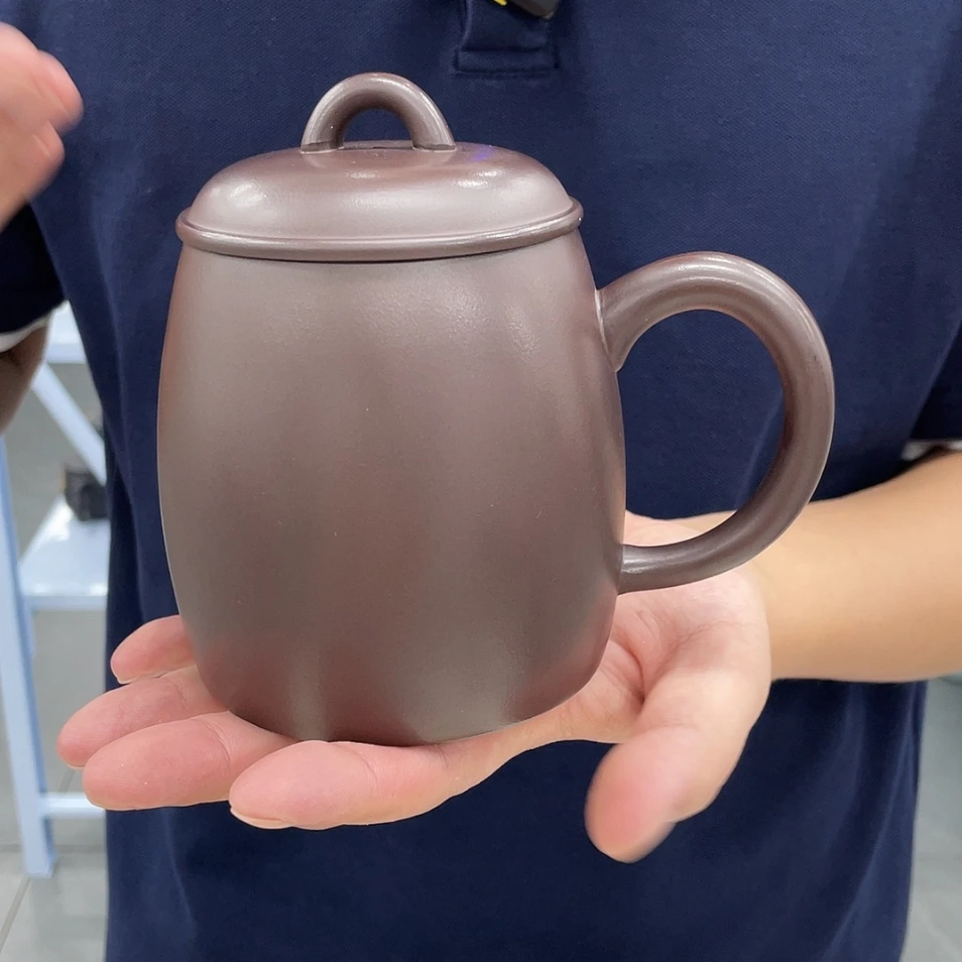 茶杯紫砂紫砂盖杯光素秦权