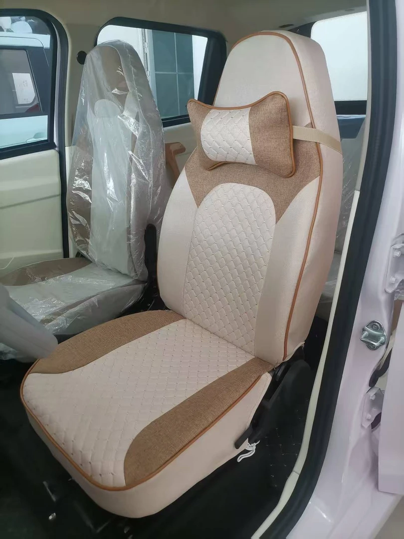 丽驰L3电动4轮车套全包座椅创新设计绣花加密结实耐用亚麻四季