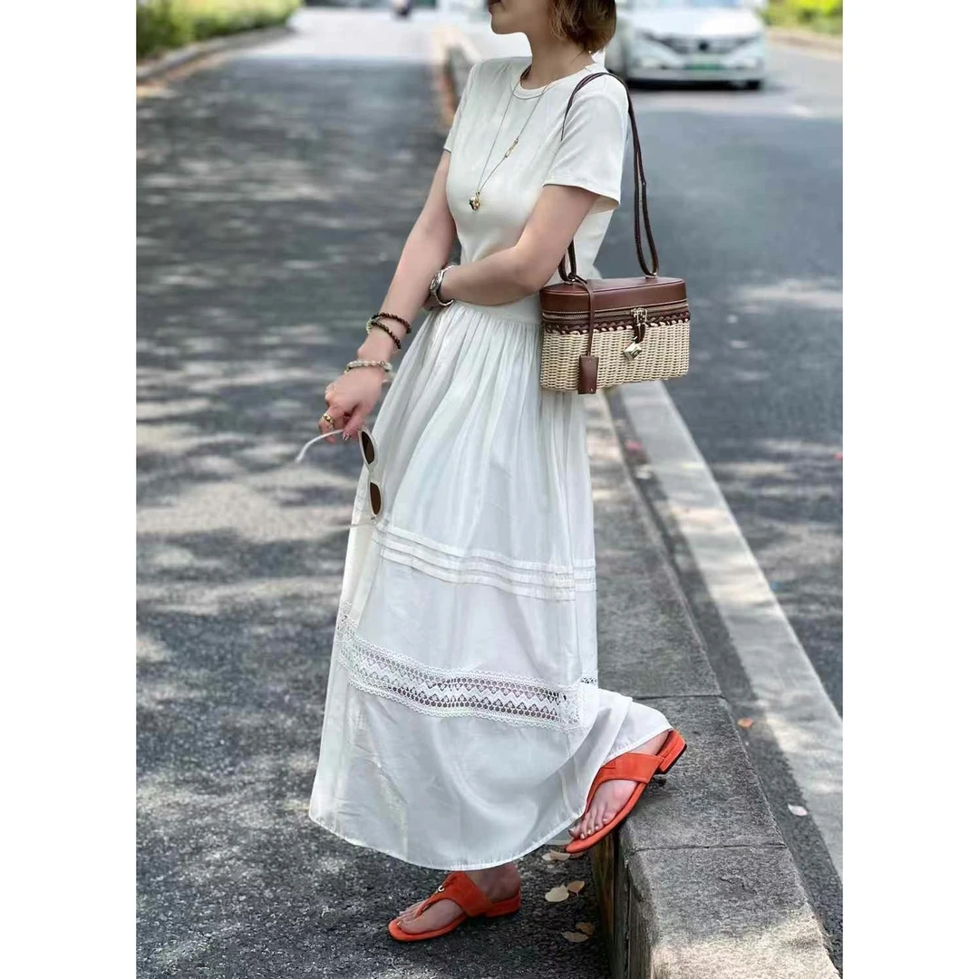 KIKI严选：18110-MT家欧货南油夏季气质休闲通勤半袖连衣裙