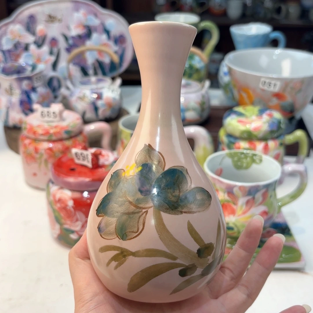 景德镇手绘高温釉下彩陶瓷茶具