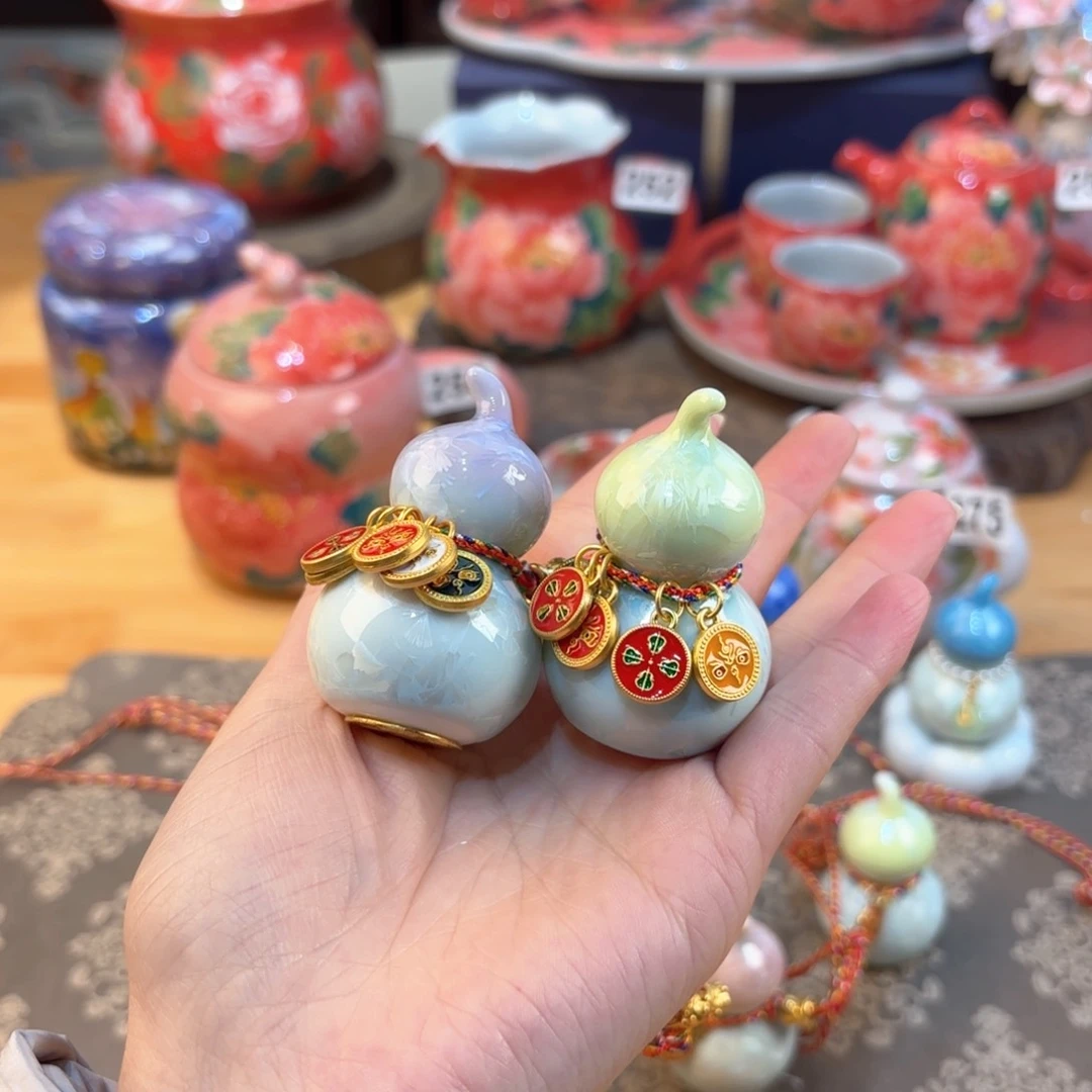 嘟***景德镇手绘高温釉下彩陶瓷茶具