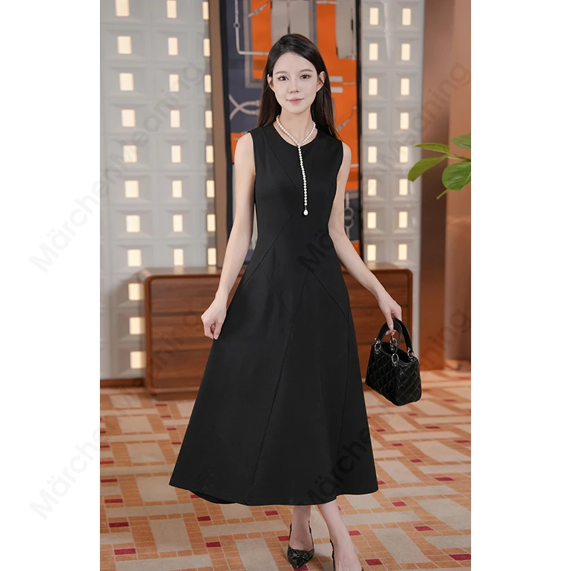 MärchenMeaning春夏新款定制收腰显瘦极简无袖连衣裙大俊