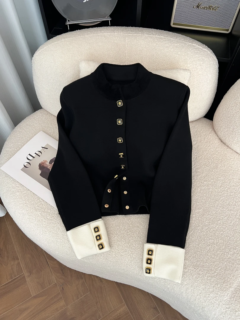 KAISIO春秋韩系小香风针织开衫百搭上衣2412028