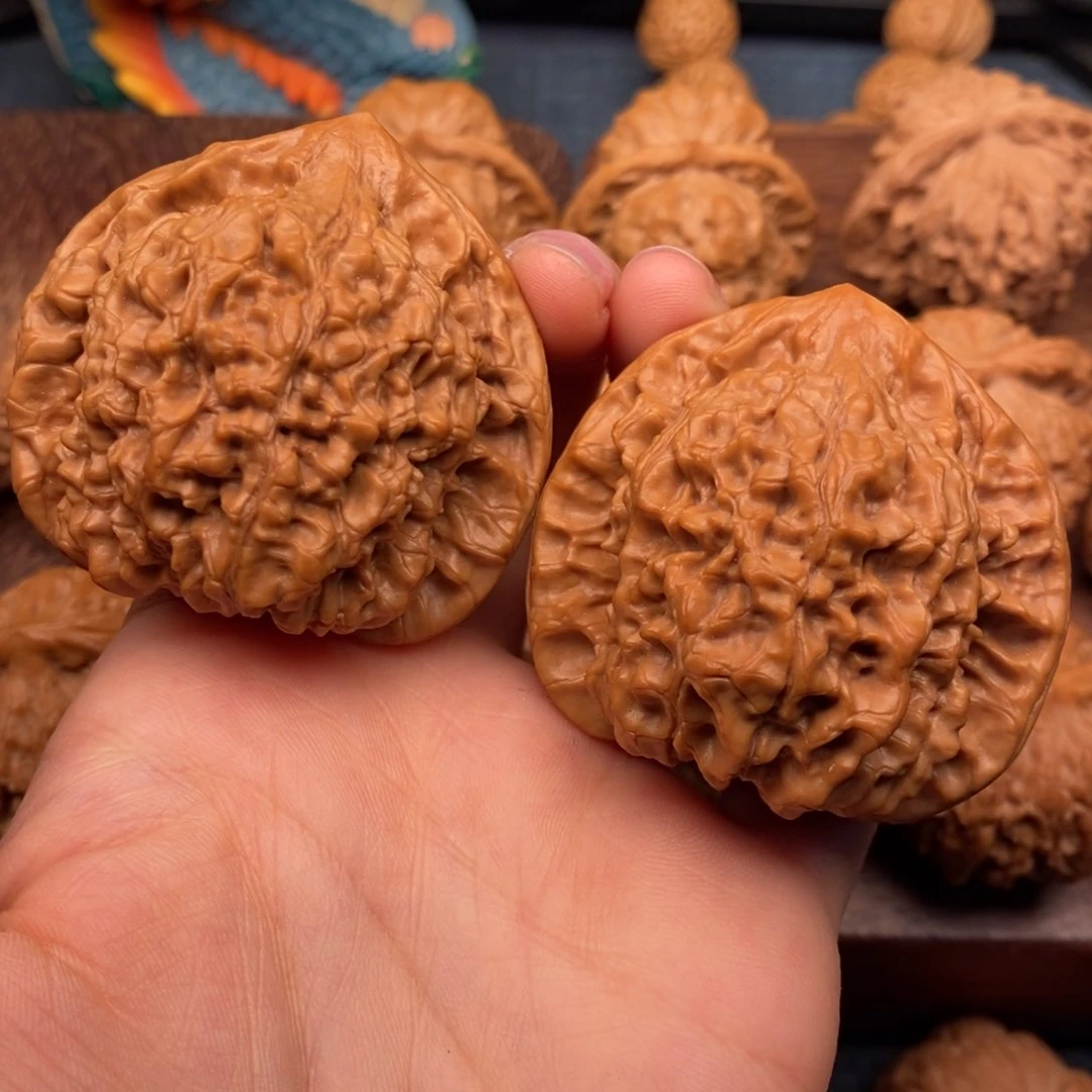 文玩核桃把件48全品精配大官帽