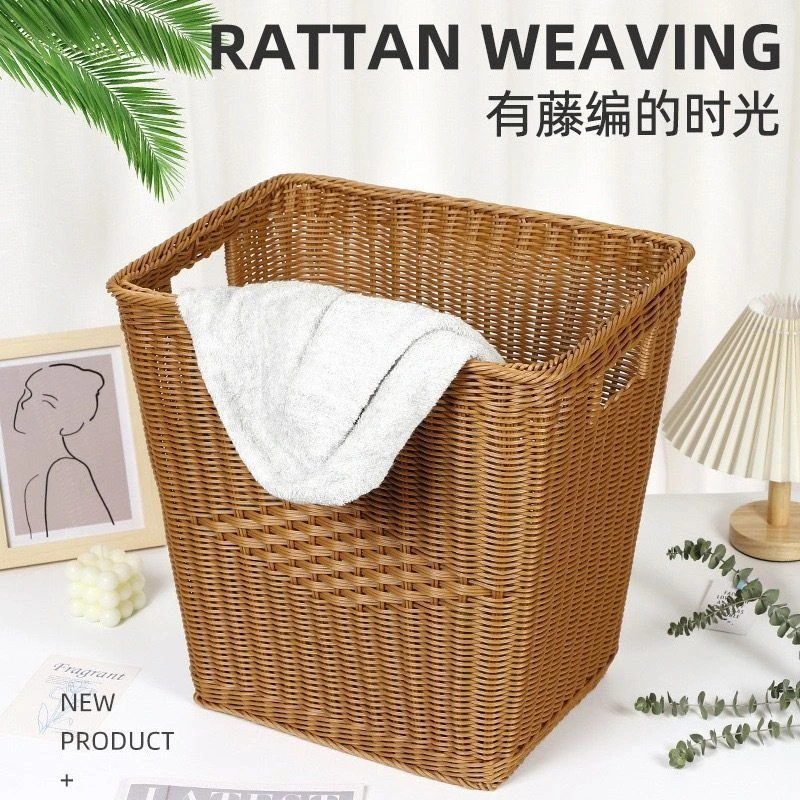 衣物脏衣篮家用衣帽间脏衣服洗衣篓收纳筐收纳桶仿藤手工编杂物