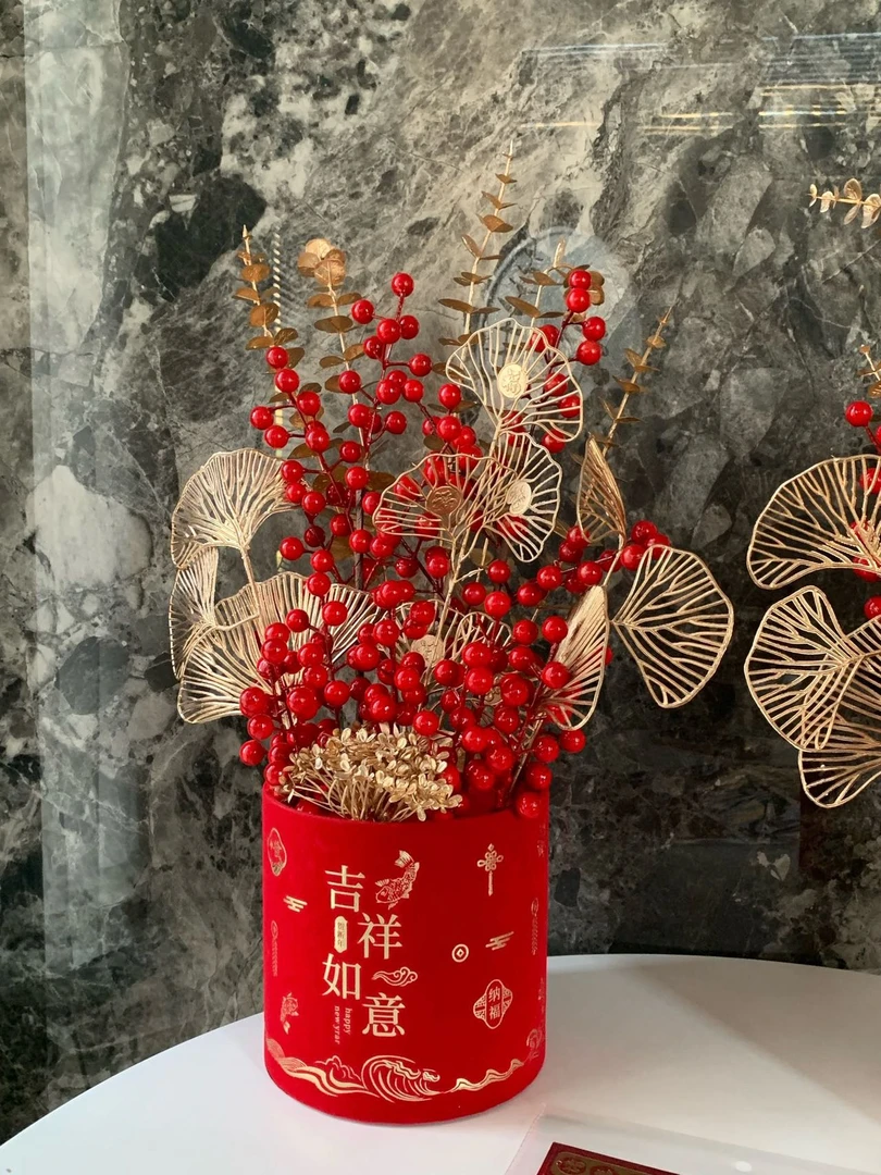 【发财果系列春节桌花摆件】新年一定要摆上盆喜庆的发财果年味足
