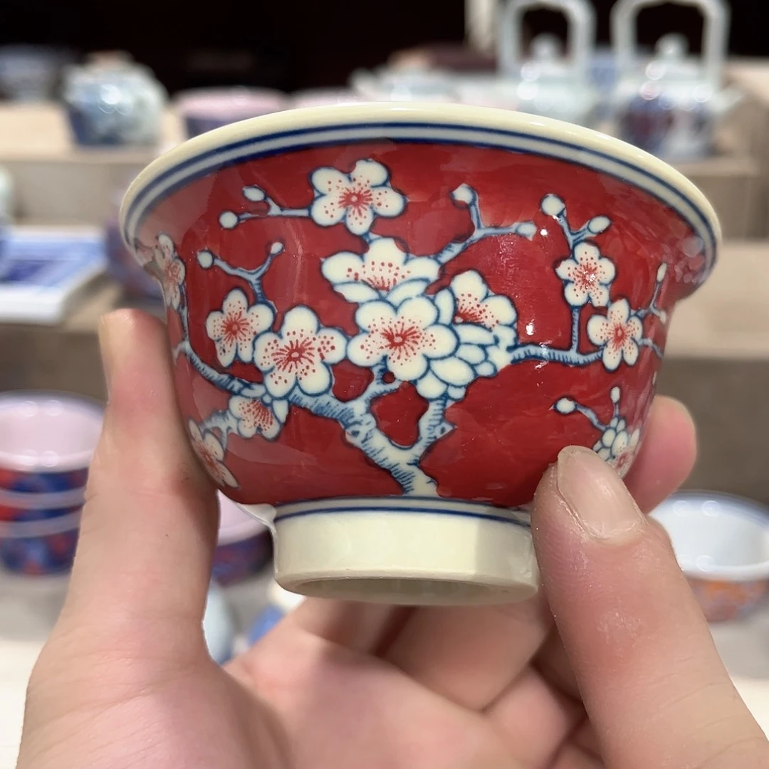 摆件//////景德镇陶瓷杯子。黄。