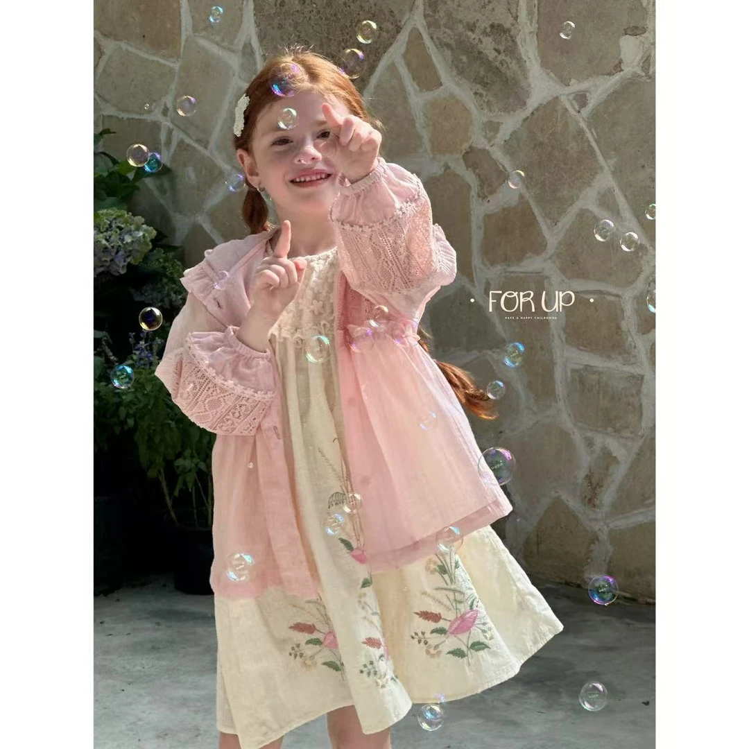 252-FU-85186多色[FOR UP]法式编织花朵拼接帽衫防晒外套