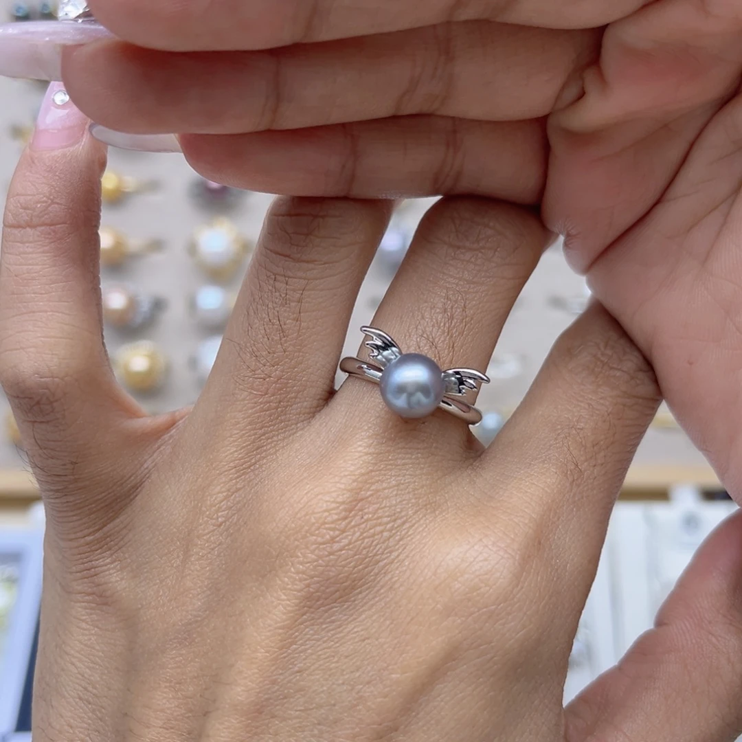 戒指合金淡水珍珠