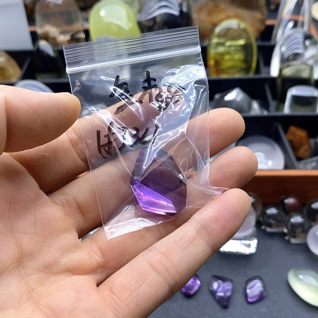 水晶珠宝半成品未镶嵌金*紫水晶