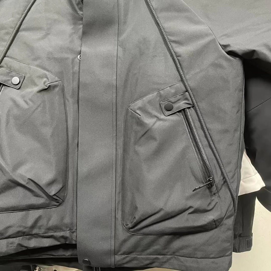 17开头 冬季加厚外套男女同款短款时尚连帽