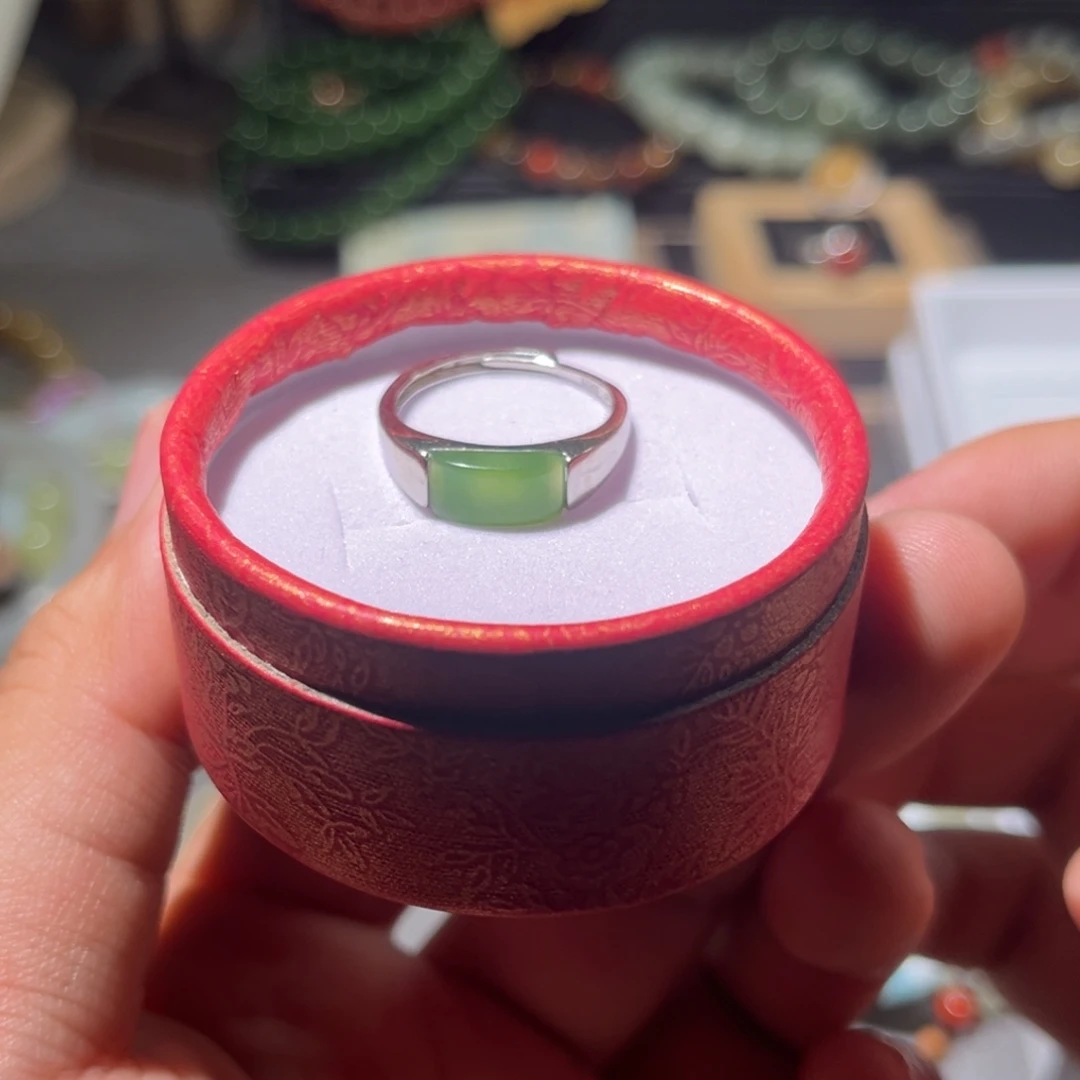 和田玉银S925镶嵌珠宝半成品