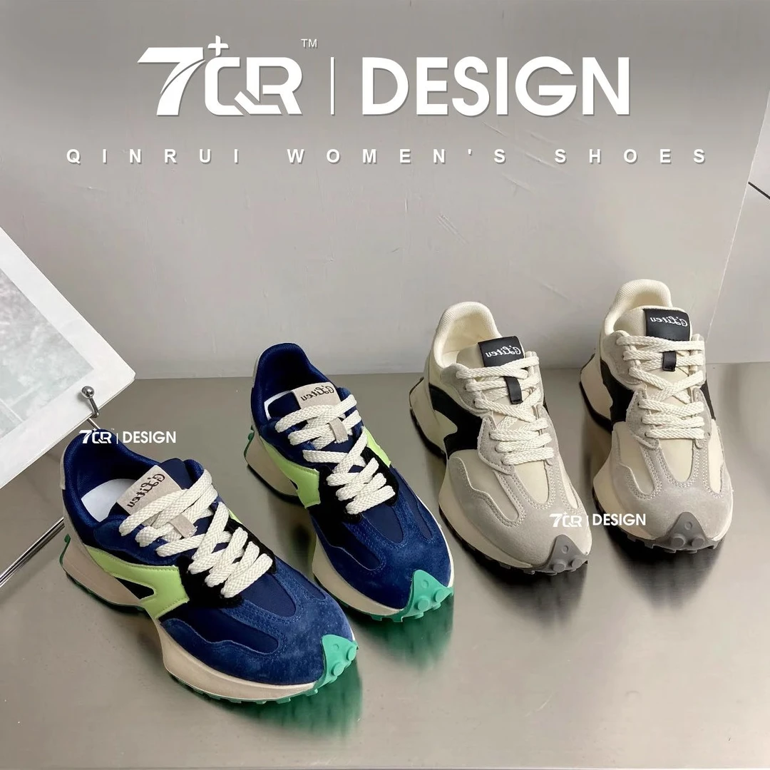 7+QR追风少女拼色小蛮腰百搭厚底休闲阿甘鞋 ABL&A1801