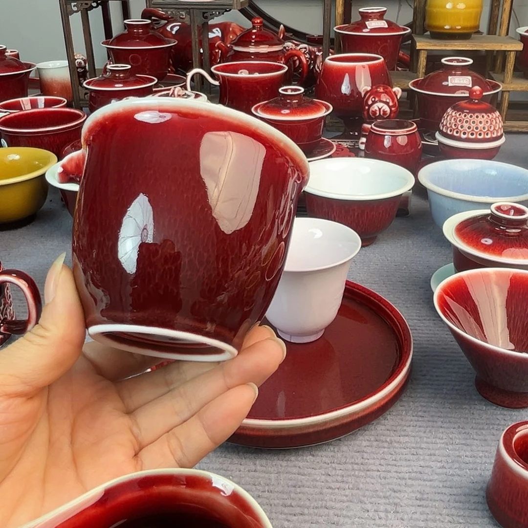 仁***啦景德镇陶瓷红马坊公道杯