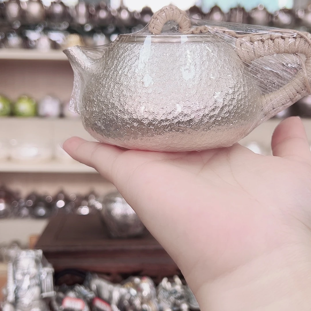 足银999石瓢泡茶壶