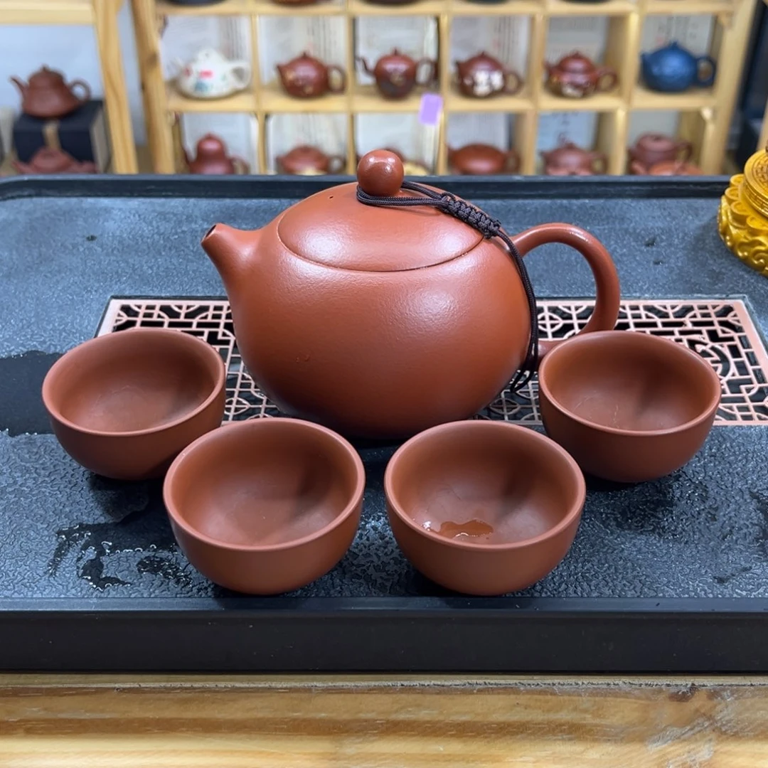 紫砂紫砂胖西施(一壶四杯)