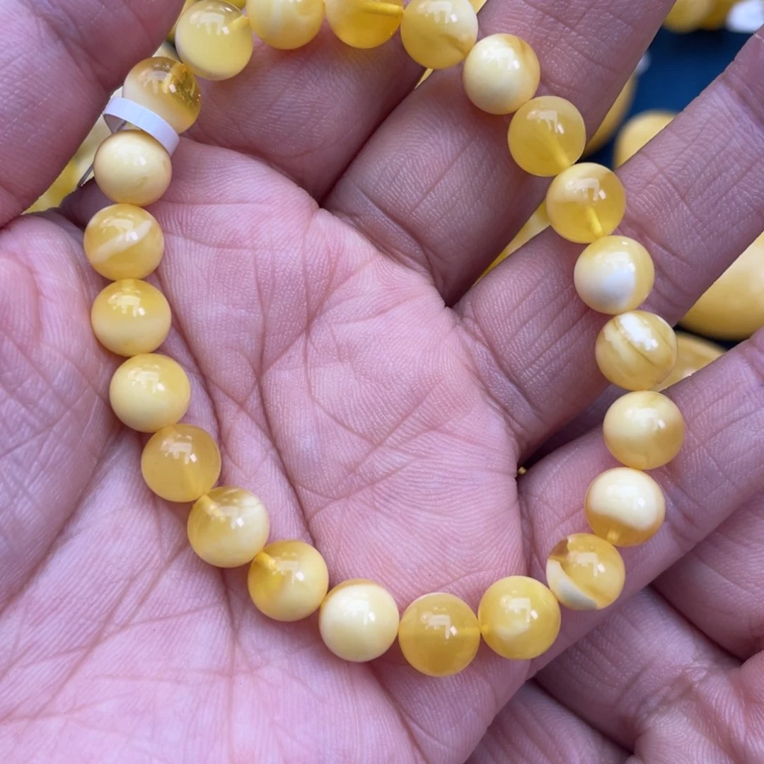 琥珀裸石未镶嵌琥珀蜜蜡8m m