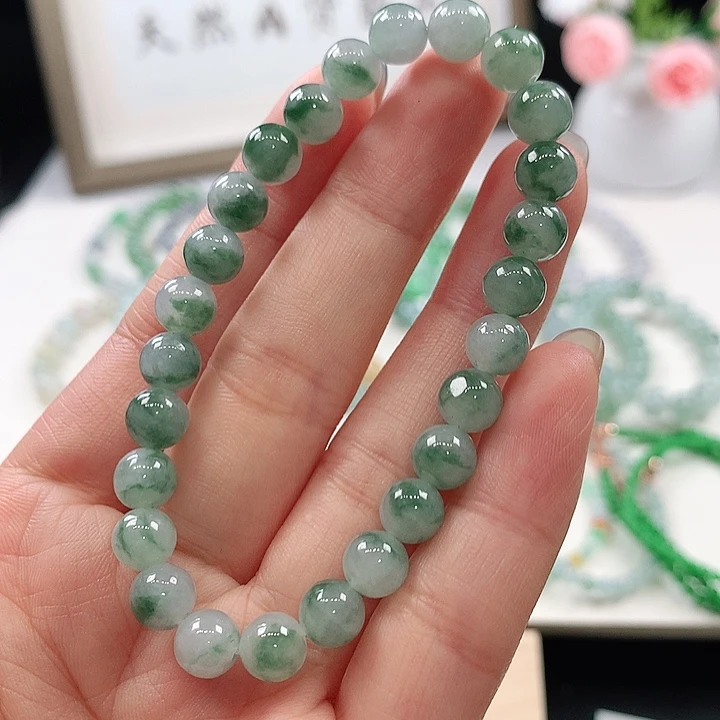 未镶嵌手链翡翠手链7mm
