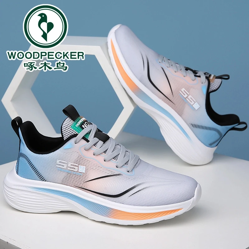啄木鸟男鞋新款夏季透气男款鞋子潮流休闲鞋减震跑步运动鞋男潮