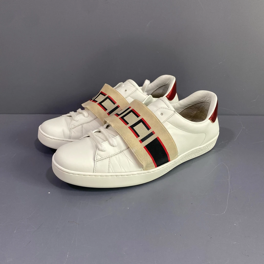 90新 GUCCI/古驰 42码 古驰gucci 绑带 休闲鞋 绑带内衬小瑕疵270
