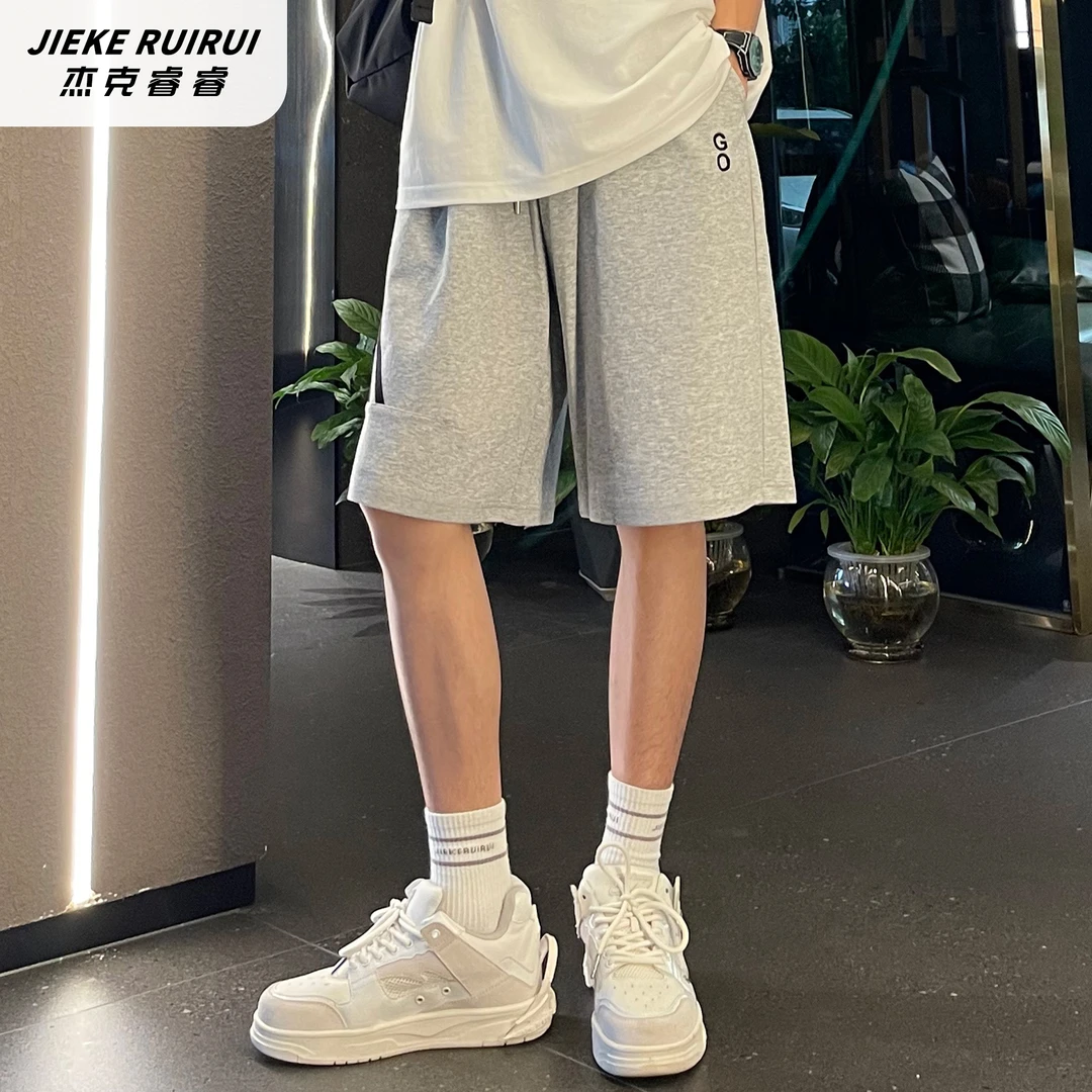 【现货-睿】夏季潮牌设计感运动休闲短裤中大童五分裤杰克睿睿潮