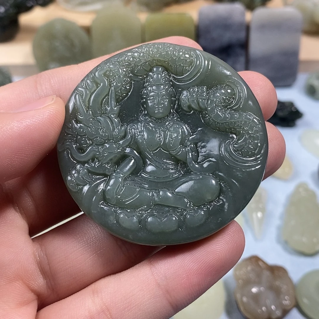 和田玉未镶嵌挂件