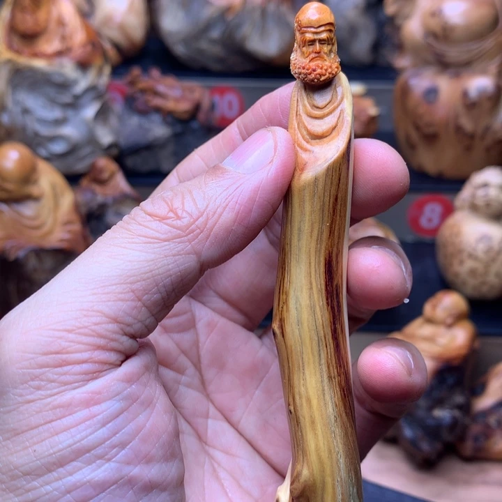 柏木（崖柏）崖柏陈化料手把件