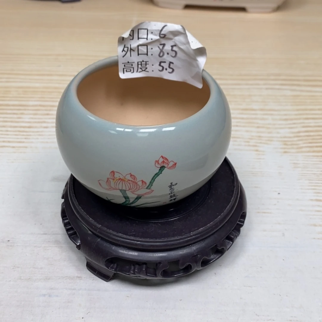 紫砂陶瓷花盆浮力