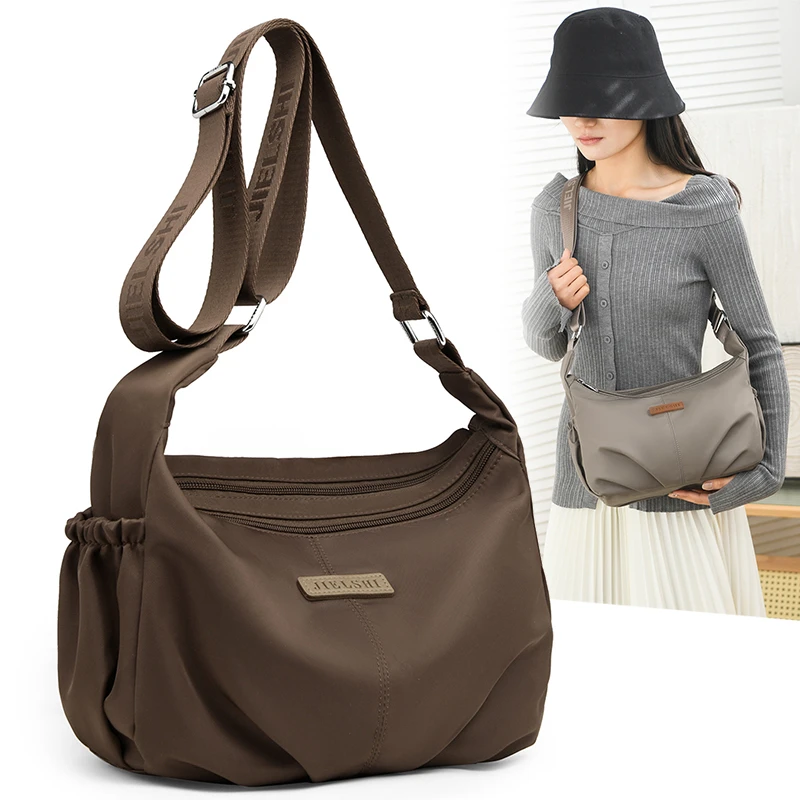 女包大容量斜挎包轻便休闲牛津布包时尚百搭中年妈妈包单肩包2341