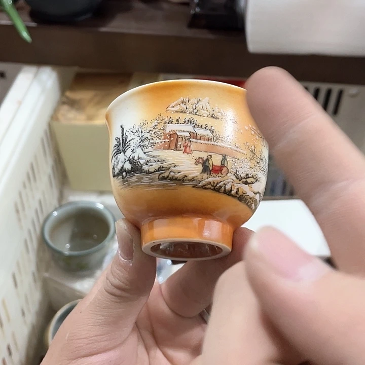 陶瓷茶具全部清清完回家过年