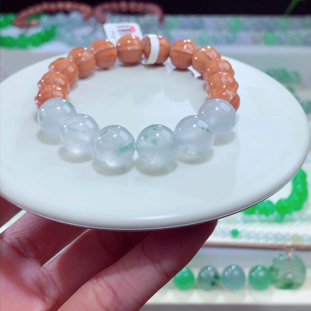 未镶嵌手串翡翠卡12+
