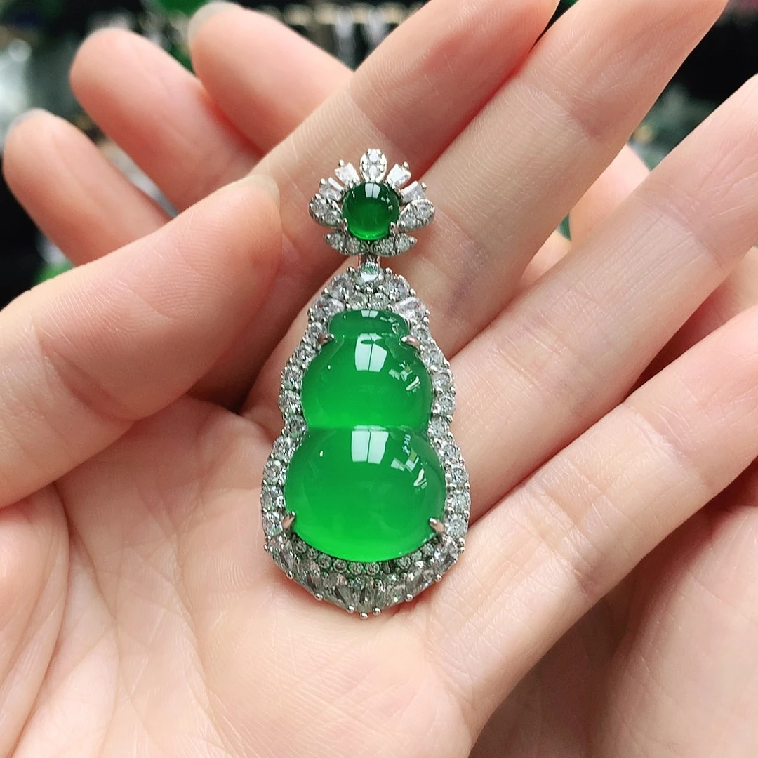 玛瑙/玉髓银S925镶嵌吊坠