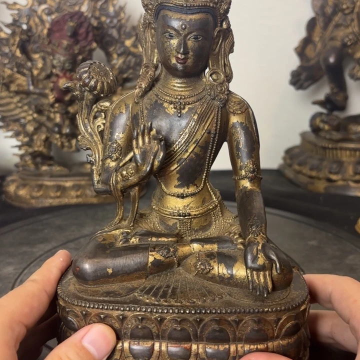 绿度母藏佛藏传摆件