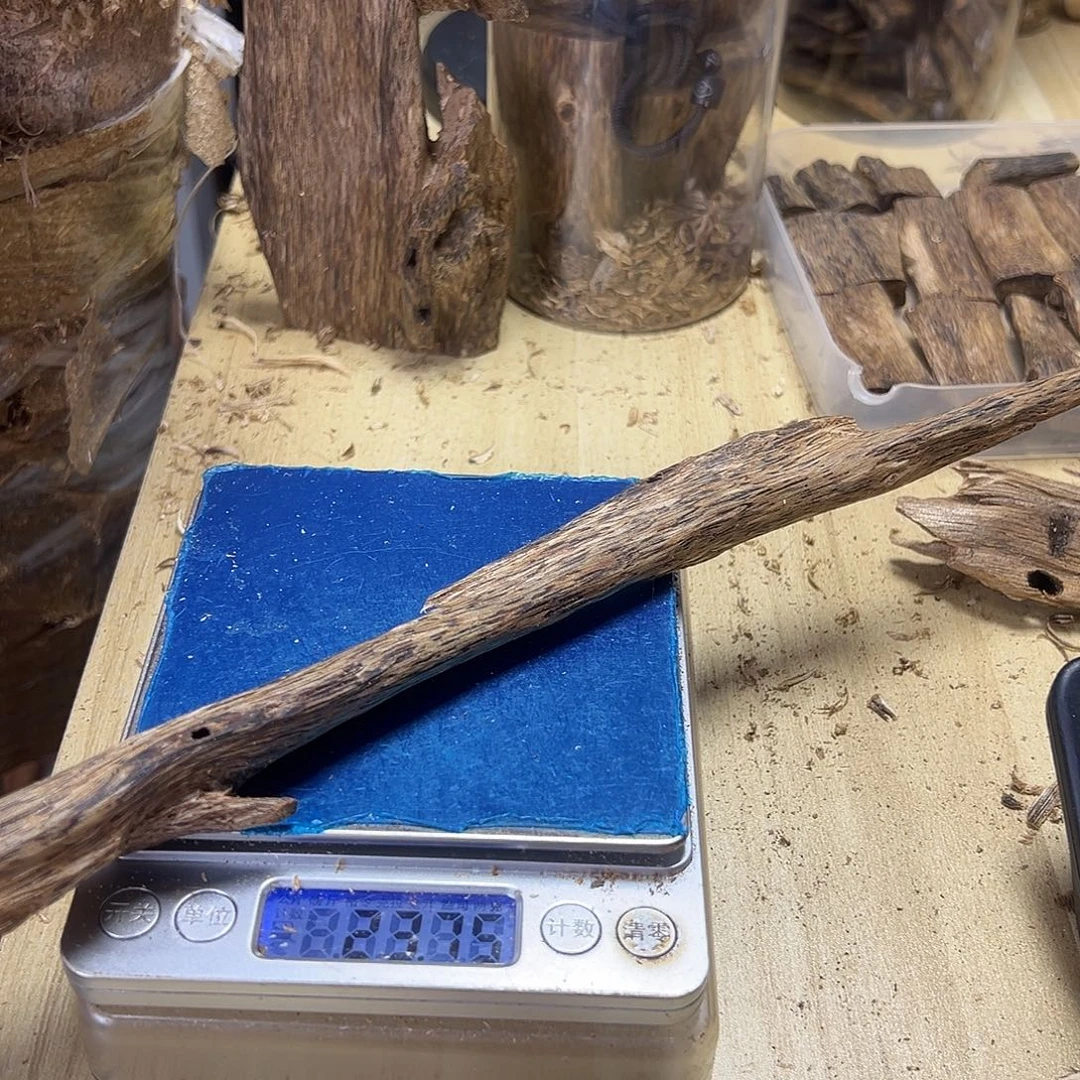 香料绿奇楠虫漏白棋天然虫23克