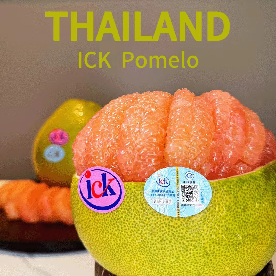 当季限定【泰王国】纯甜ICK金柚手工挑选精品果2/3颗 京东快递