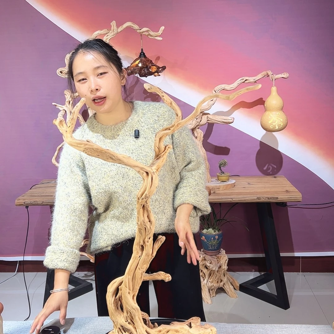 放***汁木天然杜鹃根根艺摆件