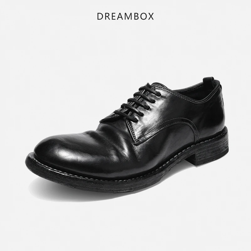 dreambox钧博vibram轻便透气马皮德比鞋2025新款手工固特异皮鞋